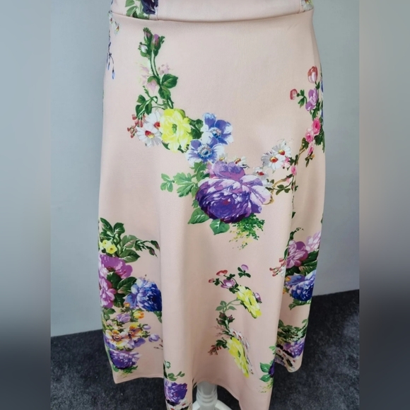 NEW ASOS DESIGN midi floral party dress with square neck uk 8 TALL - Picture 2 of 4